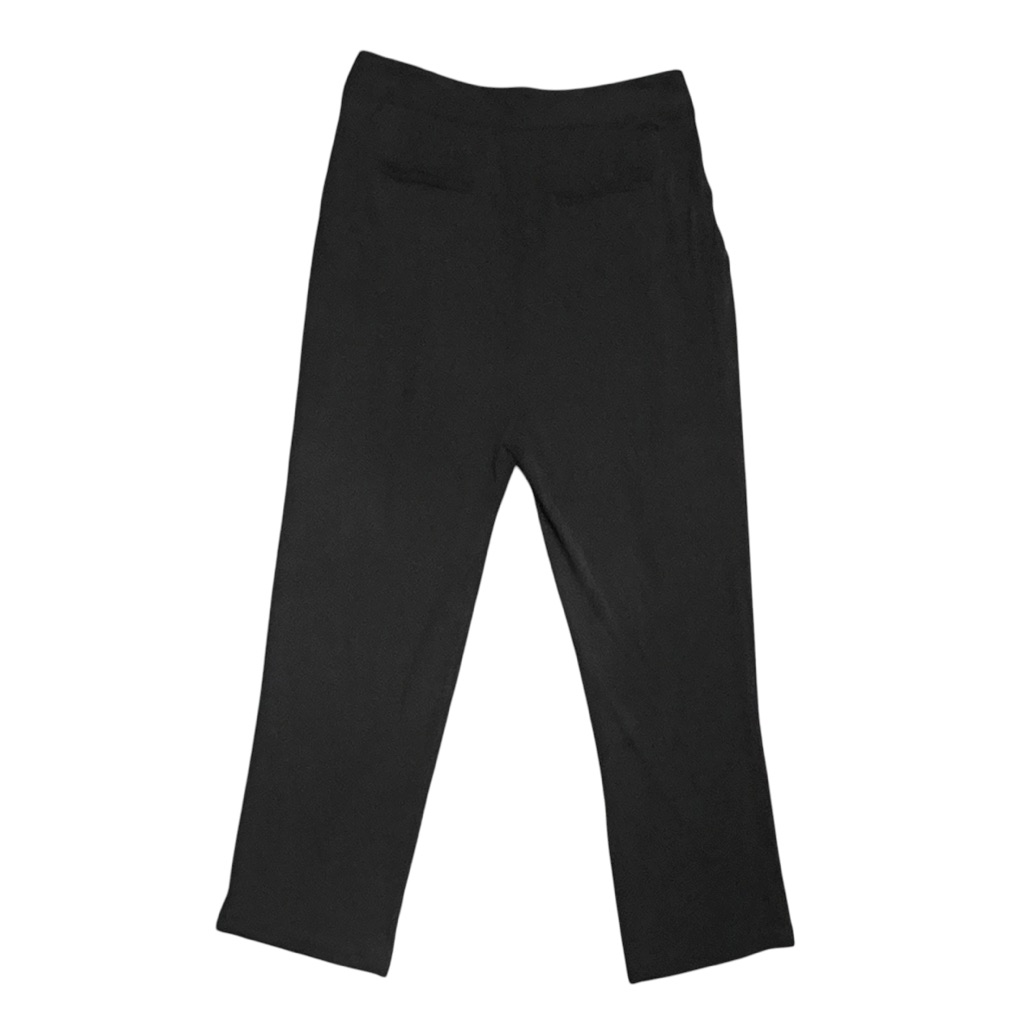 Adam Adam Lippes Lack Pull On Tapered Ankle Pants Pleated Front Liquid Fabric L
